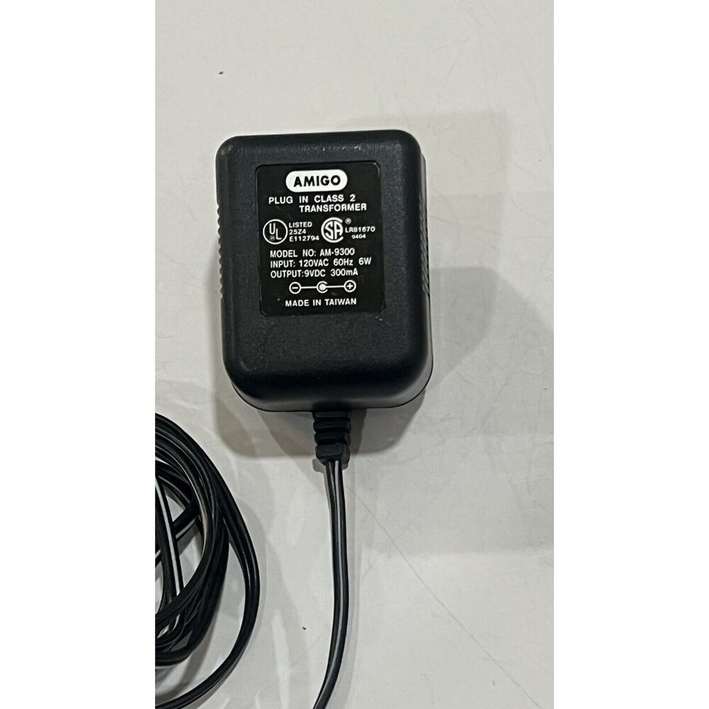 Amigo AM-9300 AC Class 2 Transformer Power Supply 9VDC 300mA
